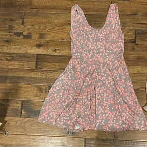 Free People Pink and Gray Floral Dress